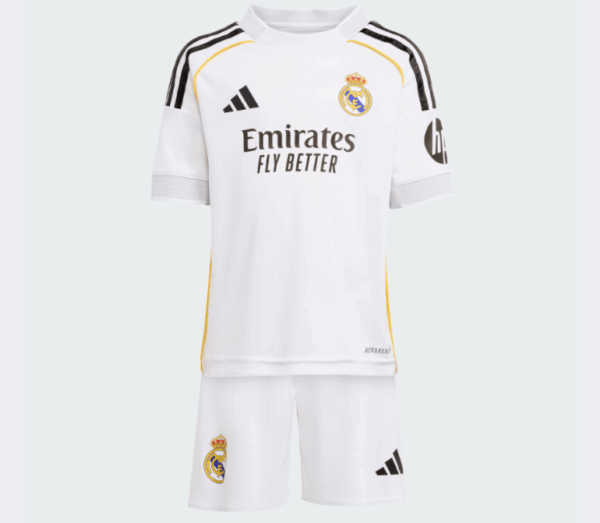 Real Madrid 25/26 Home Youth Kit Kids Adidas